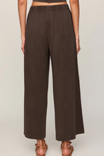 Load image into Gallery viewer, Scout Jersey Crop Flare Pant - Dark Chocolate, detail