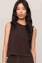 Load image into Gallery viewer, Sloane Jersey Muscle Tank - Dark Chocolate, front