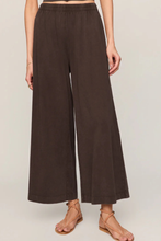 Load image into Gallery viewer, Scout Jersey Crop Flare Pant - Dark Chocolate, front