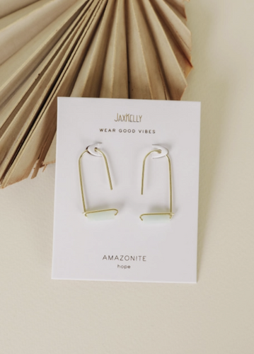 Drop Earrings- Amazonite