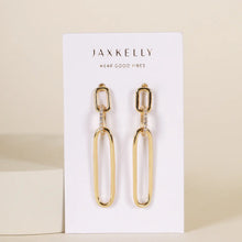 Load image into Gallery viewer, Pave Link Drop Earrings