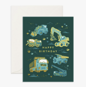 Happy Birthday Trucks Card