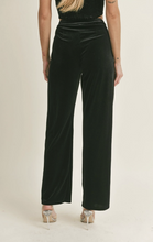 Load image into Gallery viewer, Black High Voltage Pleated Velvet Pants