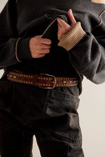 Load image into Gallery viewer, Sola Studded Leather Belt