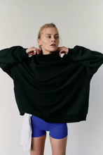 Load image into Gallery viewer, A Cut Above Mock Neck Pullover Sweatshirt in Black
