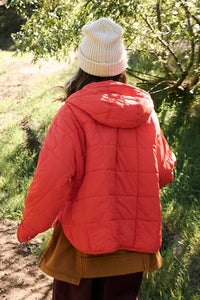 Pippa Packable Pullover in Cherry Tomato