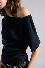 Load image into Gallery viewer, Lucy Off The Shoulder Tee in Black