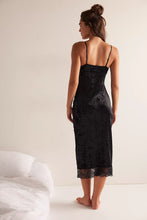 Load image into Gallery viewer, Raise a Toast Midi Slip Dress in Black