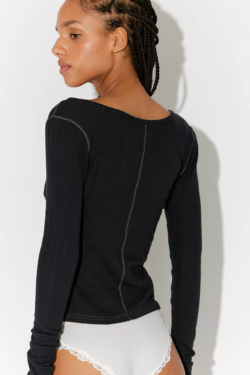 End Game Pointelle Long Sleeve – Flock
