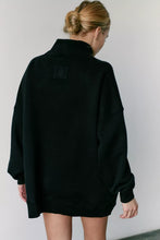 Load image into Gallery viewer, A Cut Above Mock Neck Pullover Sweatshirt in Black
