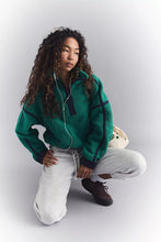 Load image into Gallery viewer, Mountain High Half Zip in Green Glow