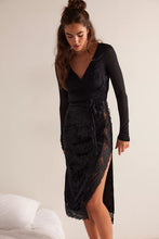 Load image into Gallery viewer, Raise a Toast Midi Slip Dress in Black