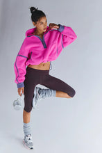 Load image into Gallery viewer, Mountain High Half Zip in Fuschia