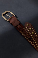Load image into Gallery viewer, Sola Studded Leather Belt