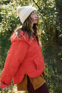 Pippa Packable Pullover in Cherry Tomato