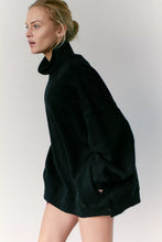 Load image into Gallery viewer, A Cut Above Mock Neck Pullover Sweatshirt in Black
