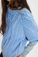 Load image into Gallery viewer, Frankie Cable Sweater in Blue