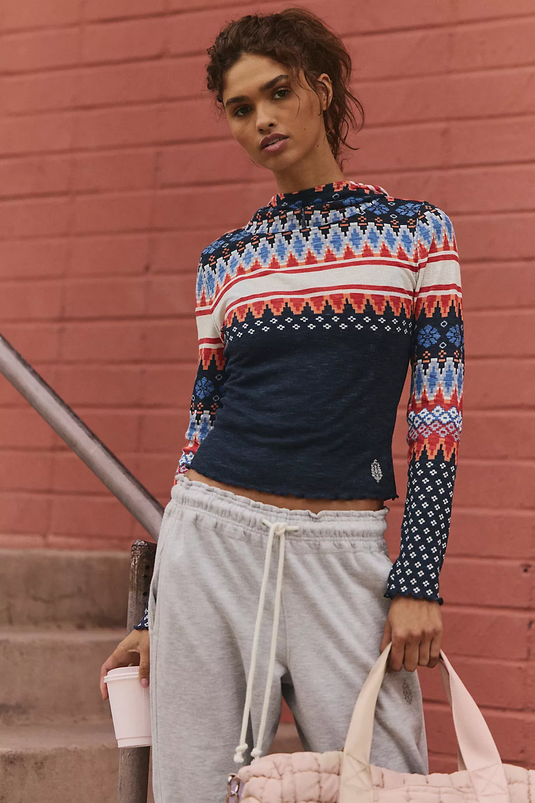 Breathe Easy Printed Layer in Navy