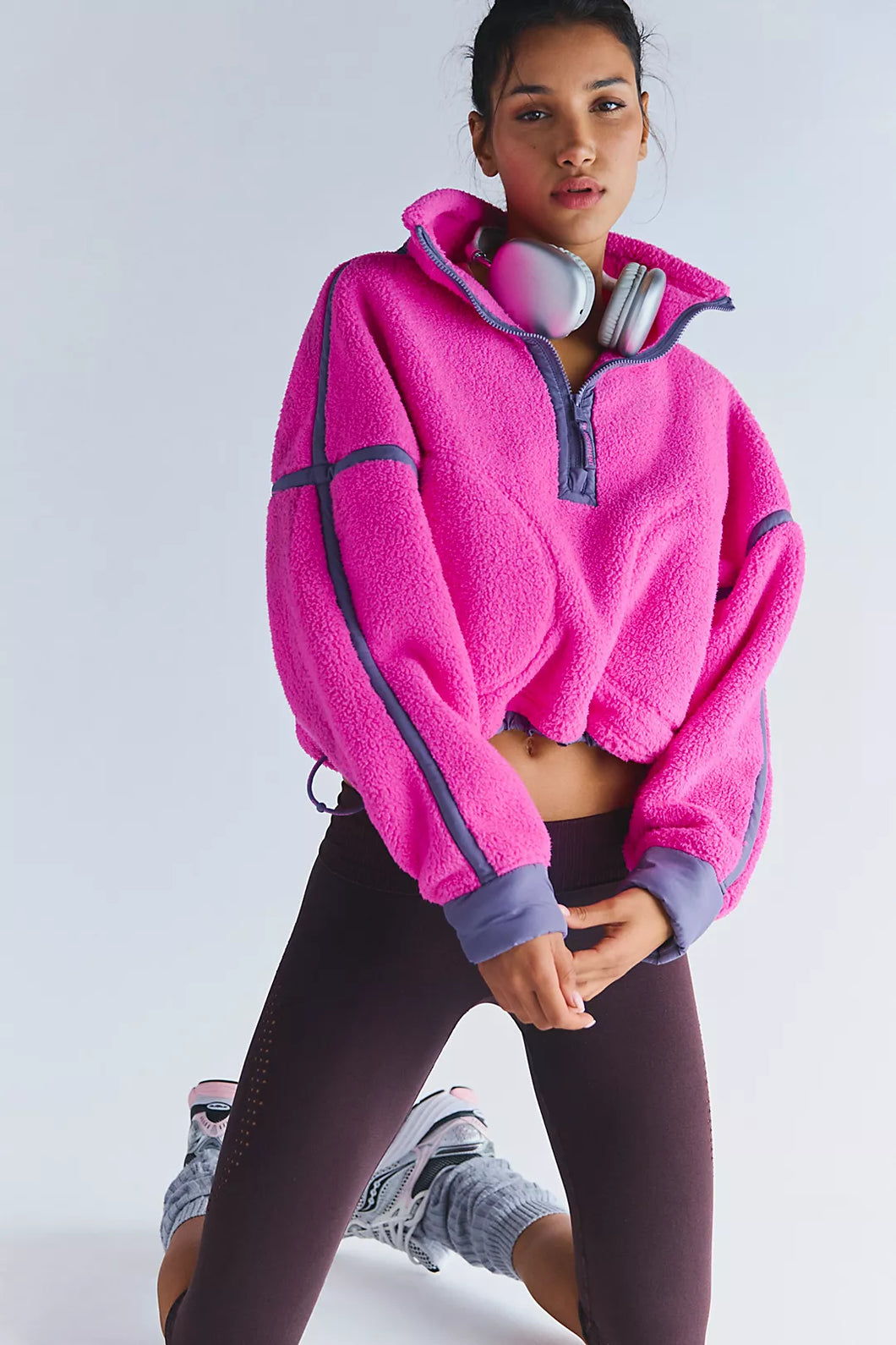 Mountain High Half Zip in Fuschia