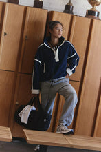 Load image into Gallery viewer, Mountain High Half Zip in Navy Combo