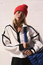Load image into Gallery viewer, Mountain High Half Zip in White Combo