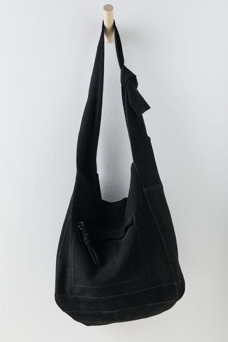 Black Jessa Suede Carryall Bag