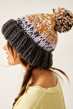Load image into Gallery viewer, Coal Tide Stripe Knit Pom Beanie