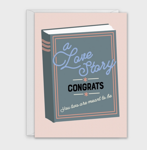Love Story Book Wedding Card