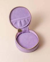 Load image into Gallery viewer, Mini Travel Jewellery Case - Lavender, open