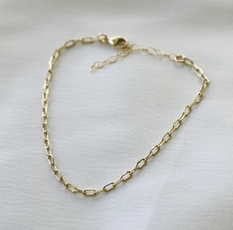 Miniature Paperclip Chain Bracelet