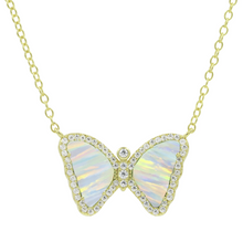 Load image into Gallery viewer, Mini Opal Butterfly Necklace