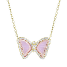 Load image into Gallery viewer, Mini Opal Butterfly Necklace