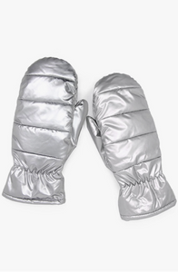 Shiny Padded Puffer Mittens