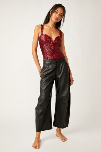 Red Pop Sparks Fly Bodysuit