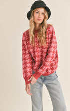 Load image into Gallery viewer, Pink Senna Houndstooth Sweater