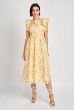 Load image into Gallery viewer, Yellow Marais Midi Dress