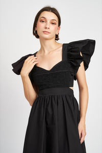 Black Monti Midi Dress