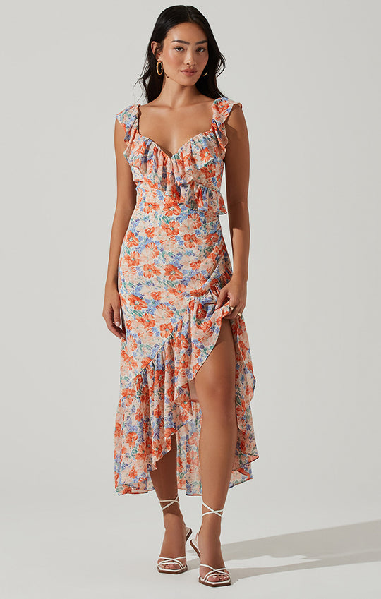 V-Neck Hardware One-Piece Swimsuit