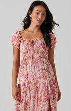 Load image into Gallery viewer, Pink Orange Roseline Dress