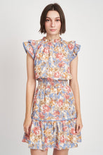 Load image into Gallery viewer, Blue Floral Soleil Mini Dress