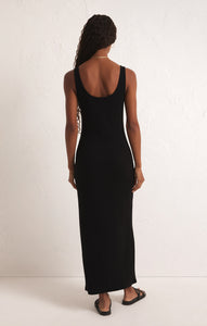 Black Viviana Rib Dress