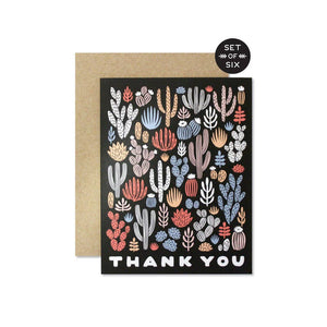 Thank You Cactus Card - Boxed Set of 6