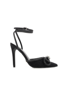 Black Glitter Elope Heels