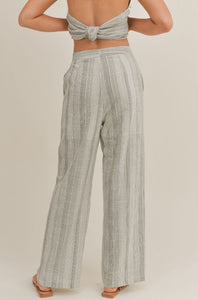 Olive Roman Striped Pants