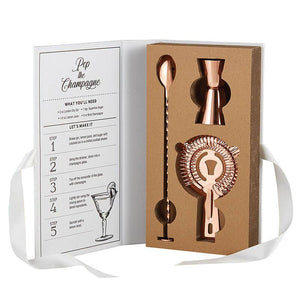 Rose Gold Barware Set