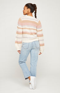 Cream Multistripe Calloway Sweater