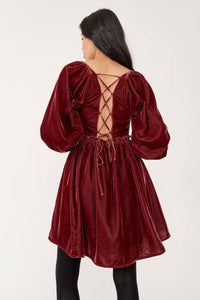 Rouge Daphne Velvet Mini Dress