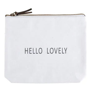 Hello Lovely Canvas Pouch