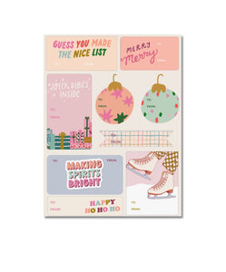 Holiday Gift Label Sticker Sheets
