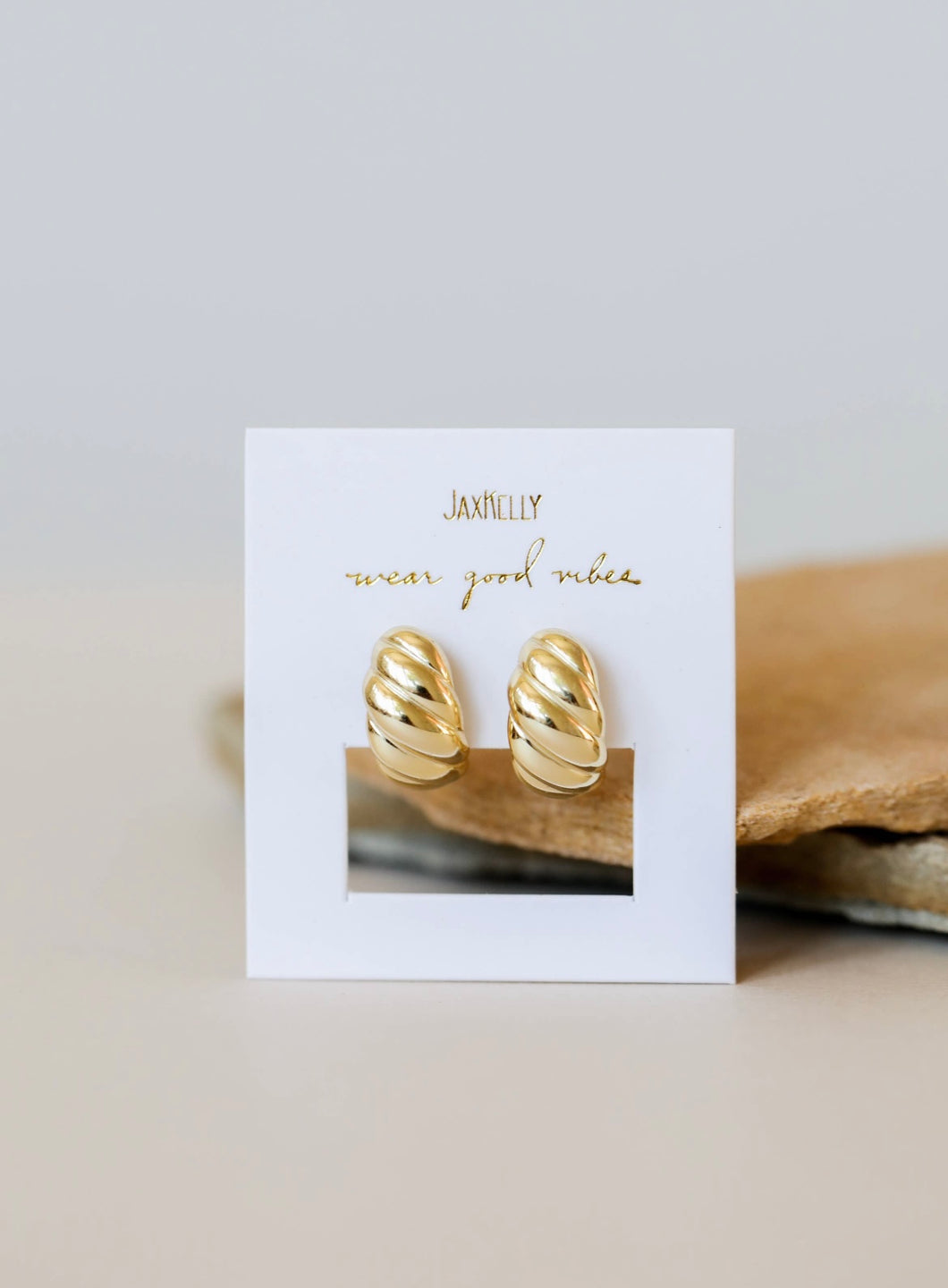 Golden Hoop Swirl Earrings
